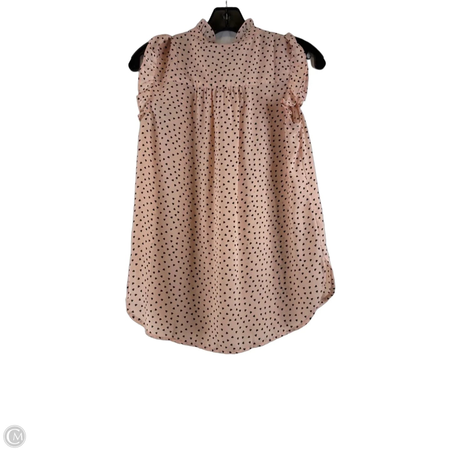 Top Sleeveless By Loft In Black & Orange, Size: Xs