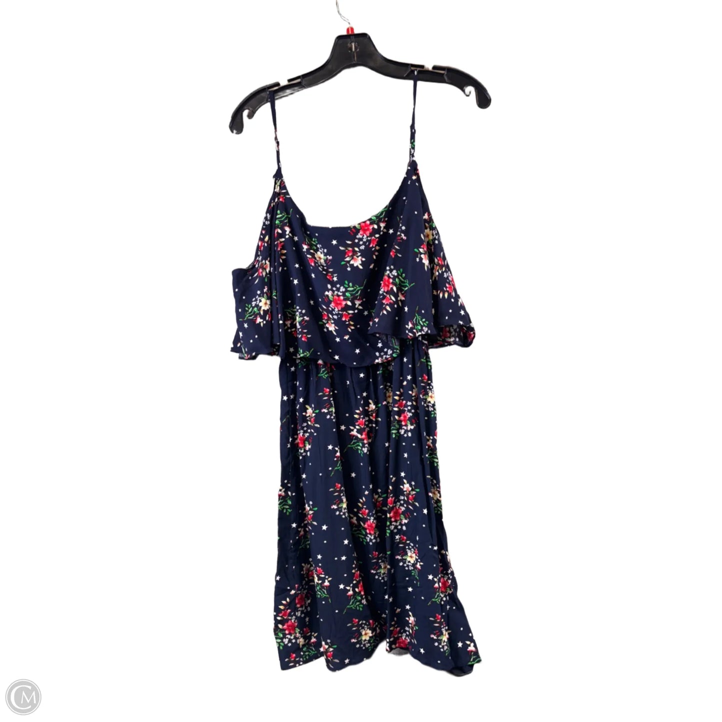 Dress Casual Short By Clothes Mentor In Blue & Red, Size: L