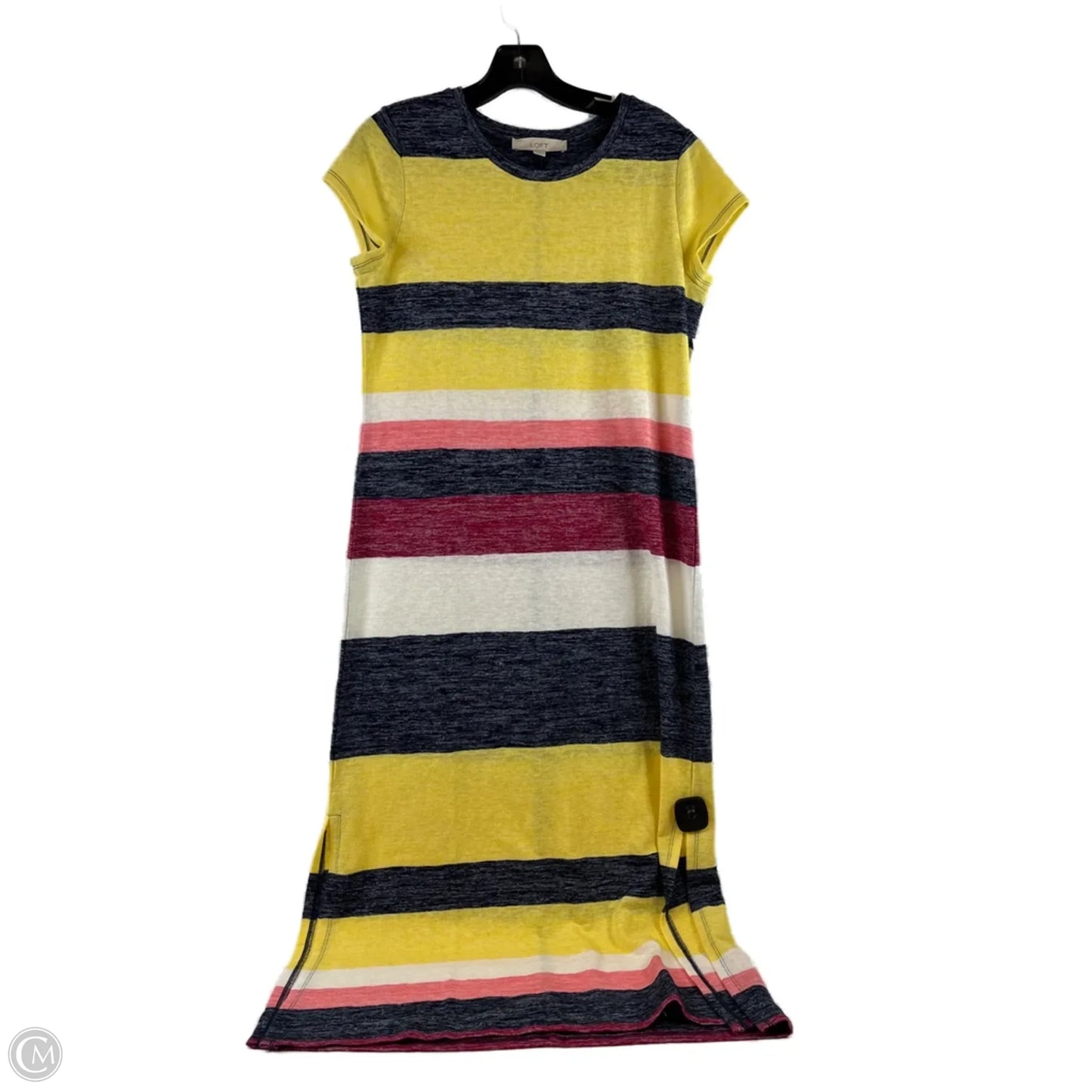 Dress Casual Maxi By Loft In Blue & Yellow, Size: M