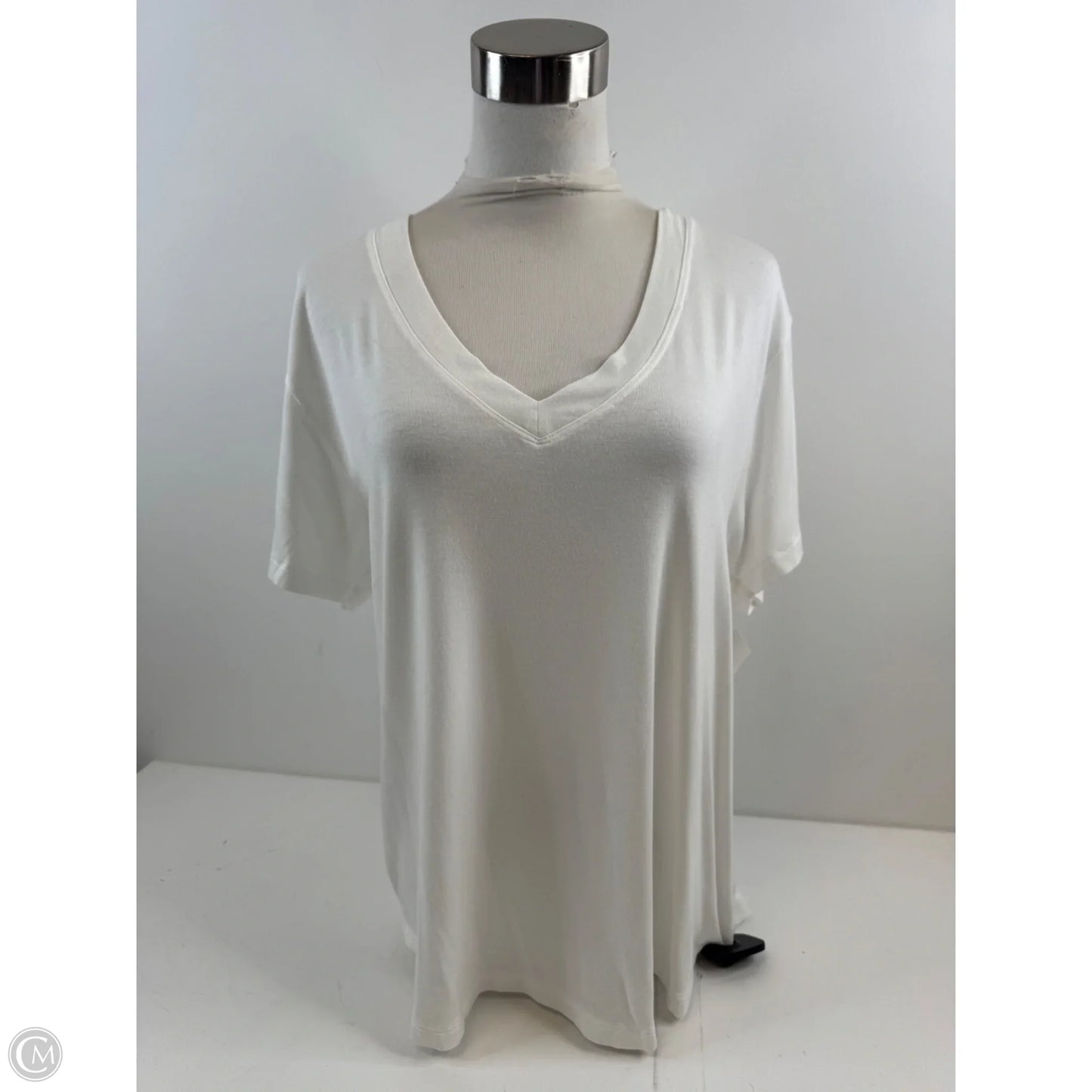 Top Short Sleeve Basic By American Eagle In White, Size: M