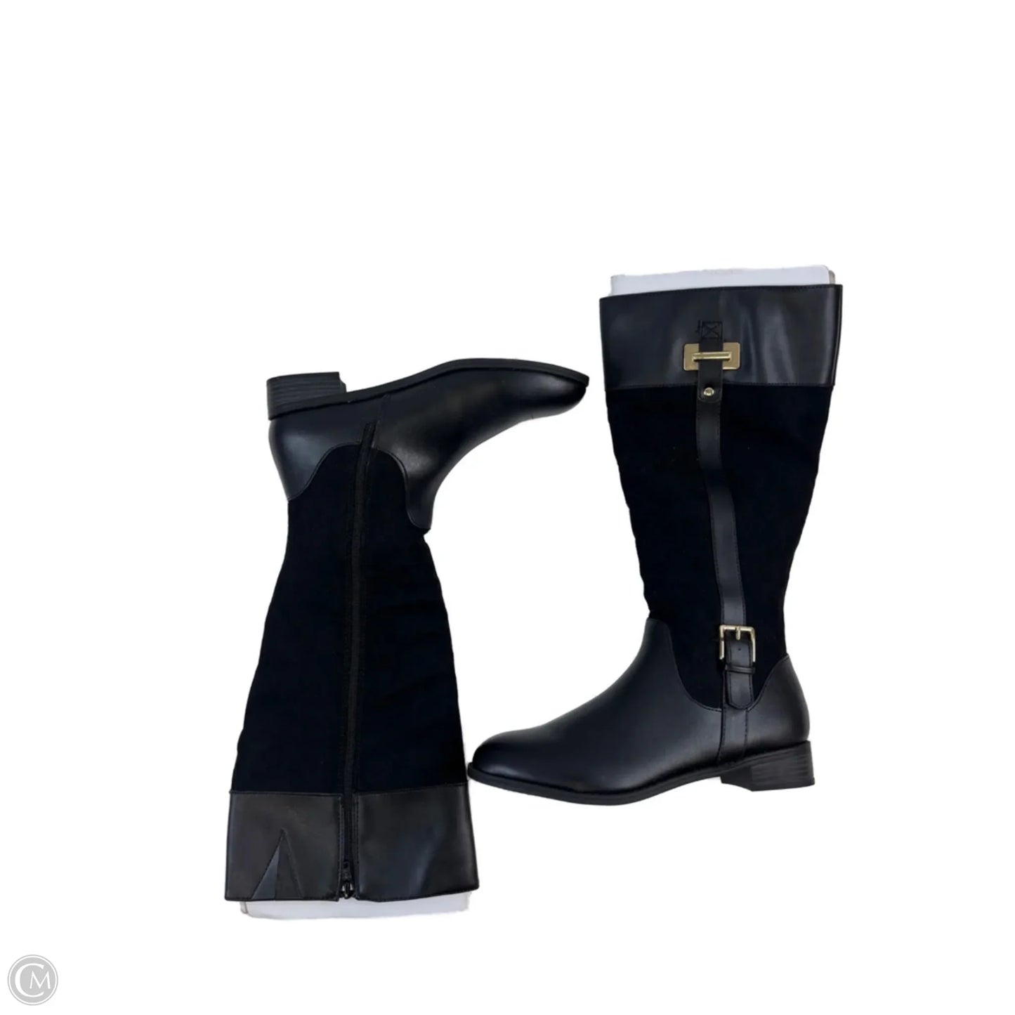 Boots Mid-calf Heels By Karen Scott In Black, Size: 9.5