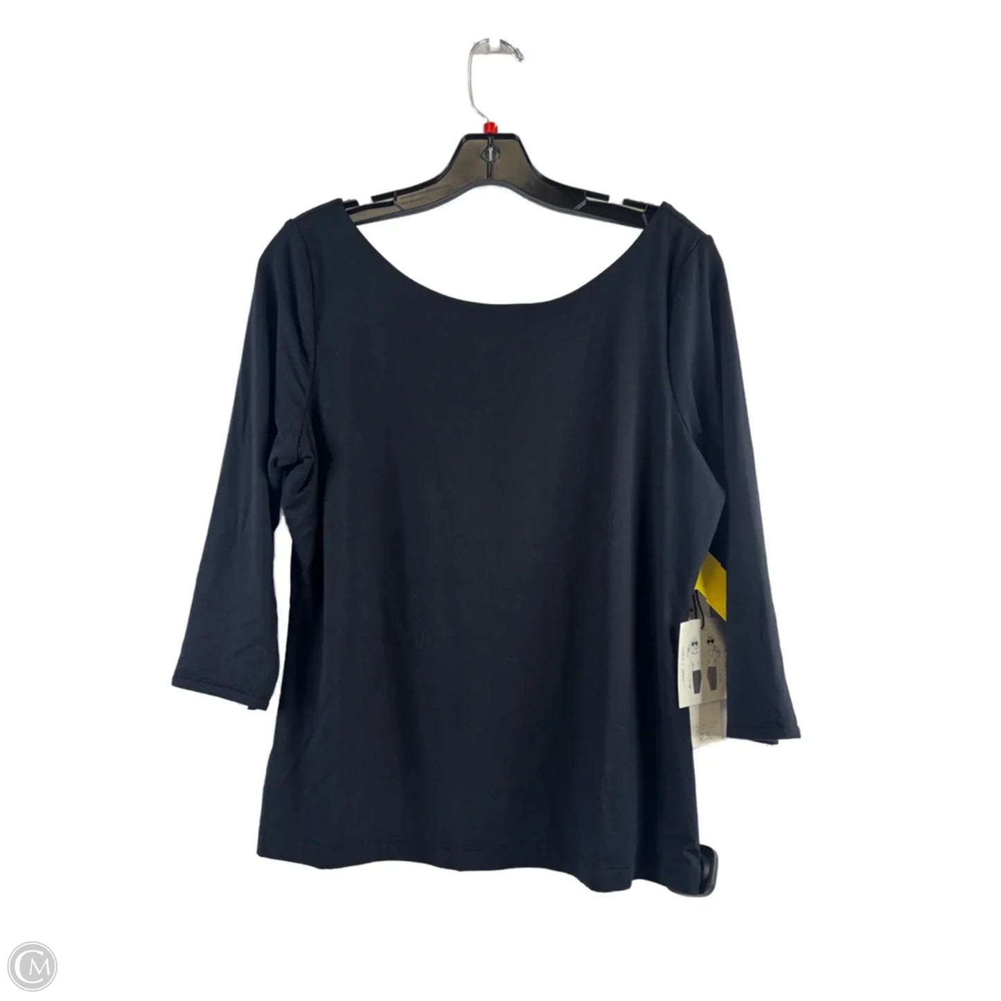 Top 3/4 Sleeve Basic By Rachel Zoe In Black, Size: M