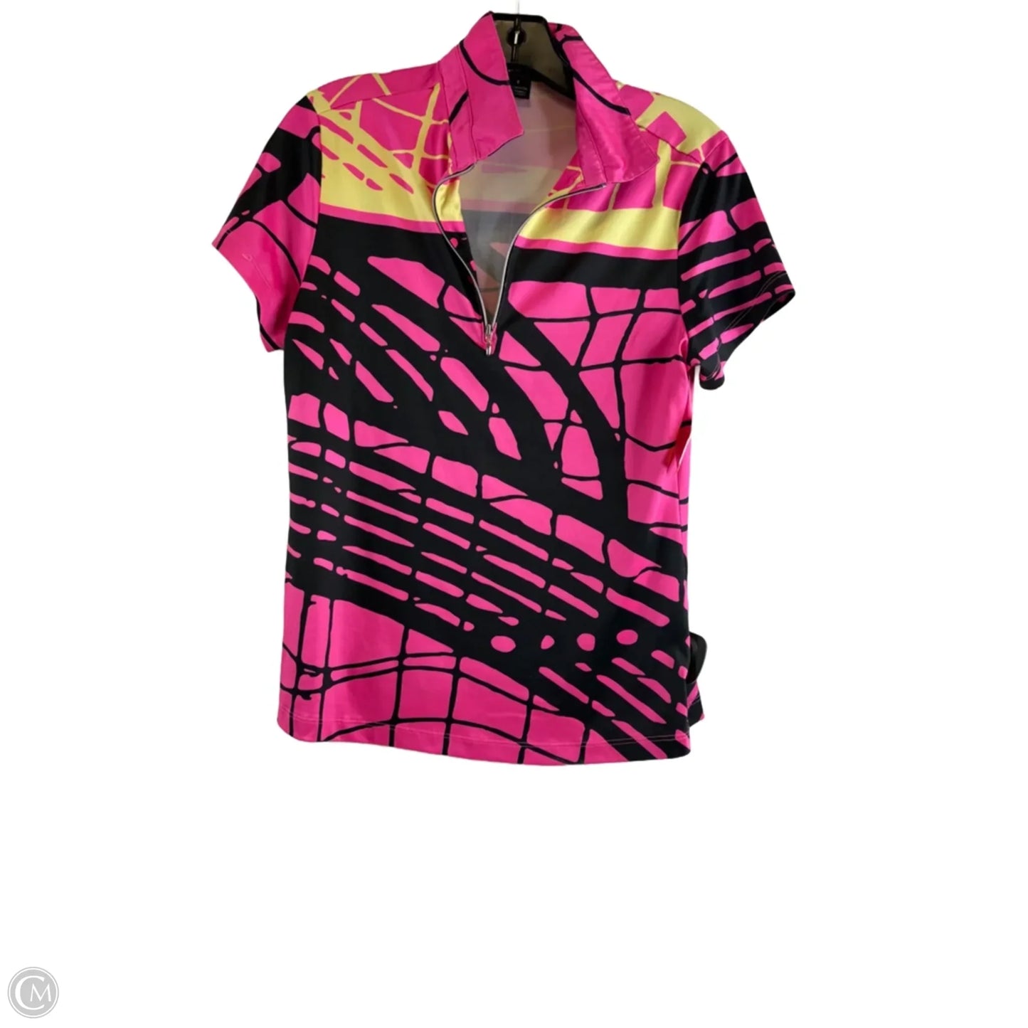 Top Short Sleeve Basic By Jamie Sadock In Black & Pink, Size: S