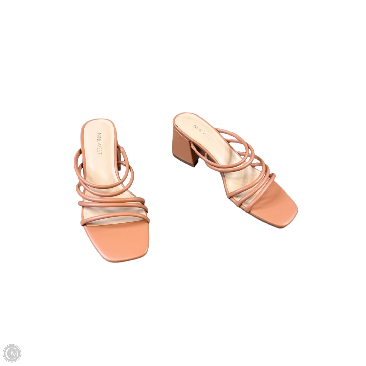 Sandals Heels Block By Nine West Apparel In Tan, Size: 9