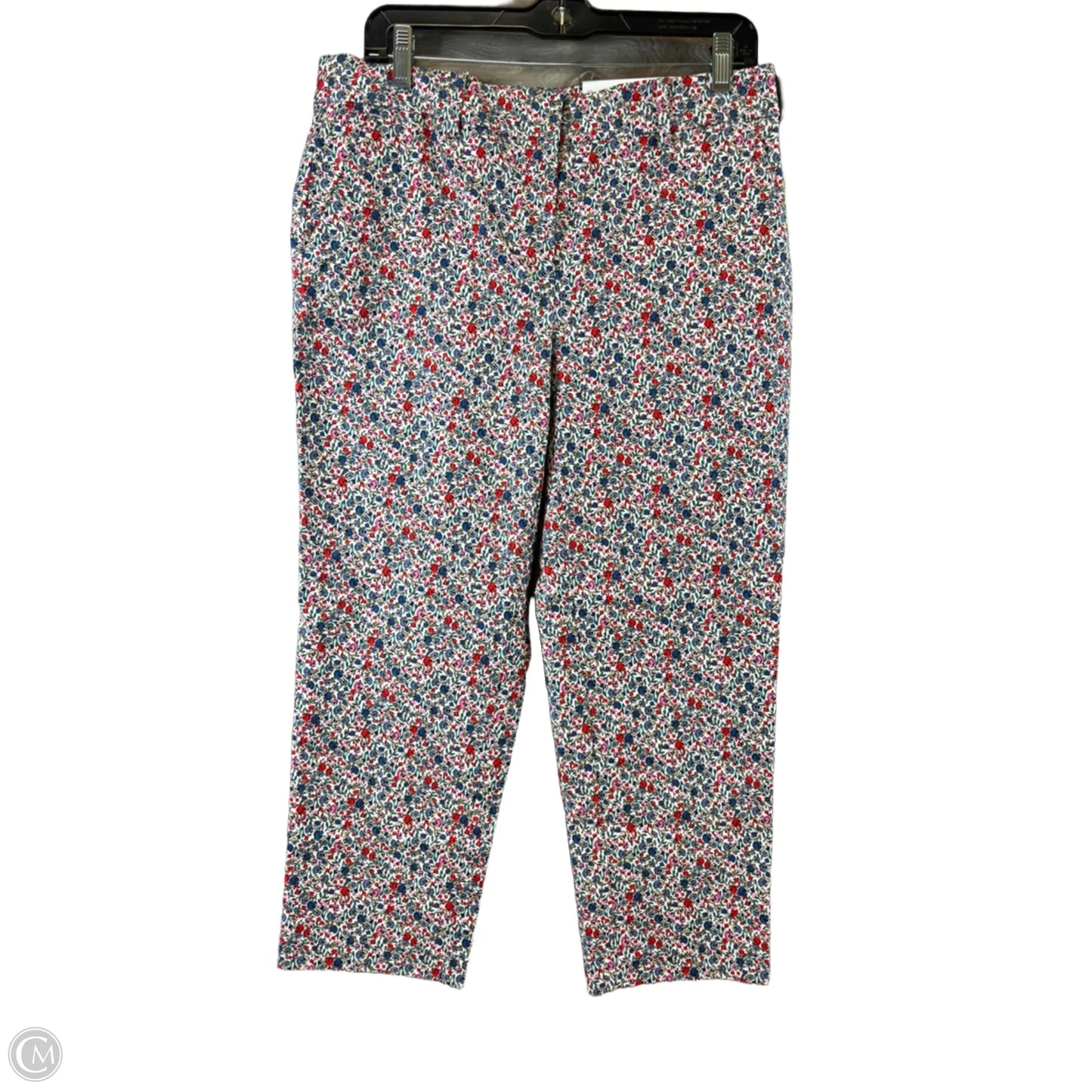 Pants Cropped By Loft In Blue Red & White, Size: 8p