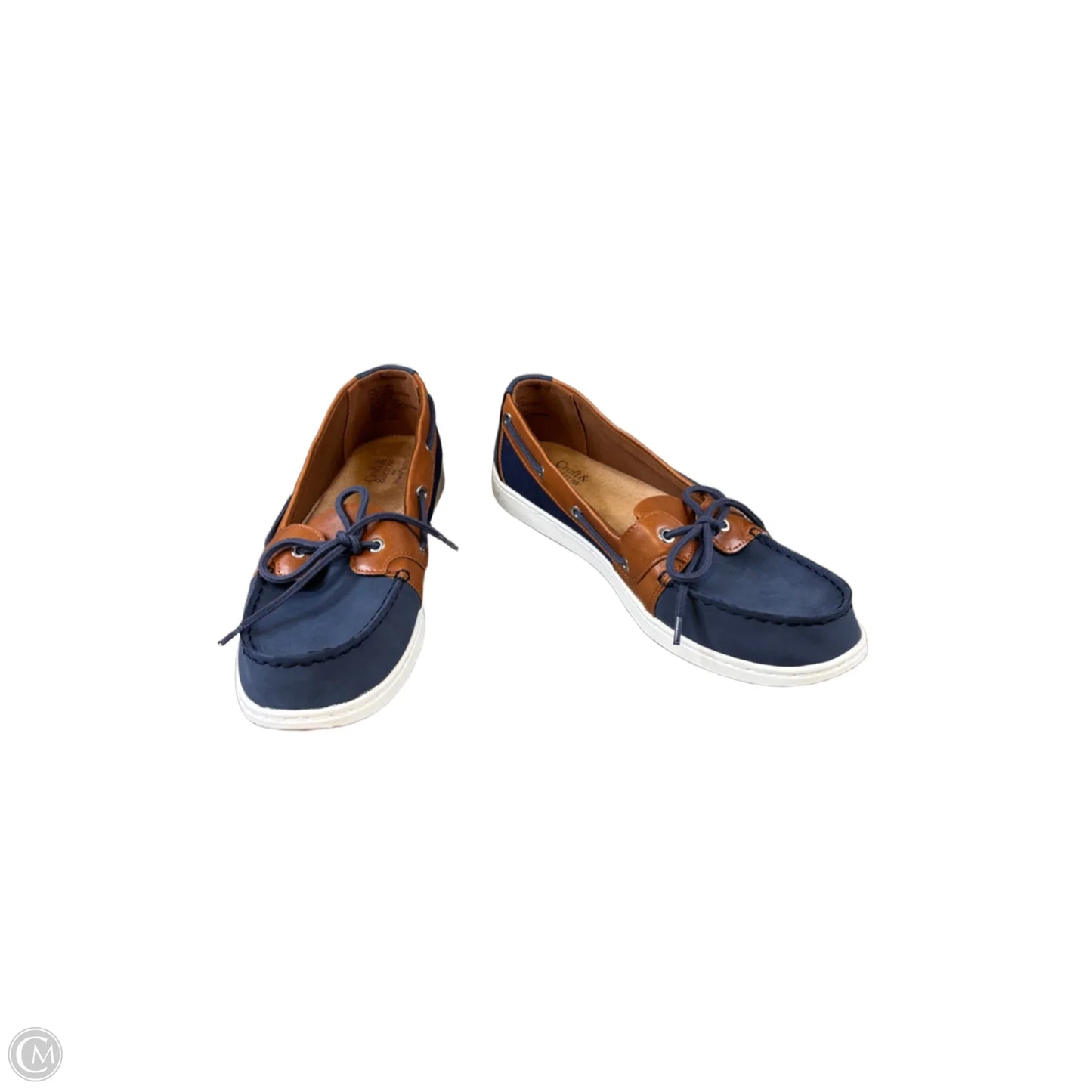 Shoes Flats By Croft And Barrow In Blue & Tan, Size: 10