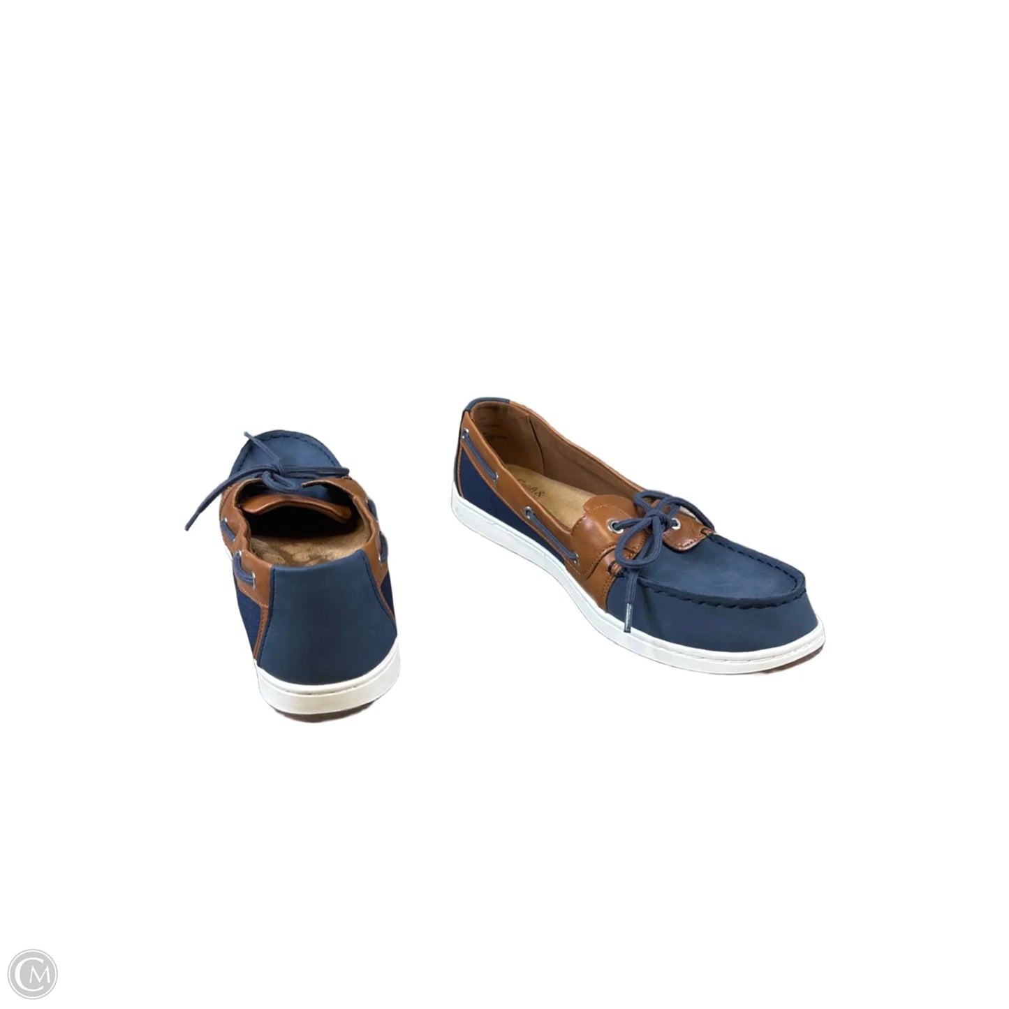 Shoes Flats By Croft And Barrow In Blue & Tan, Size: 10