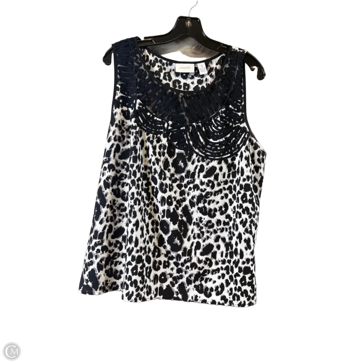 Top Sleeveless By Chicos In Animal Print, Size: Xl