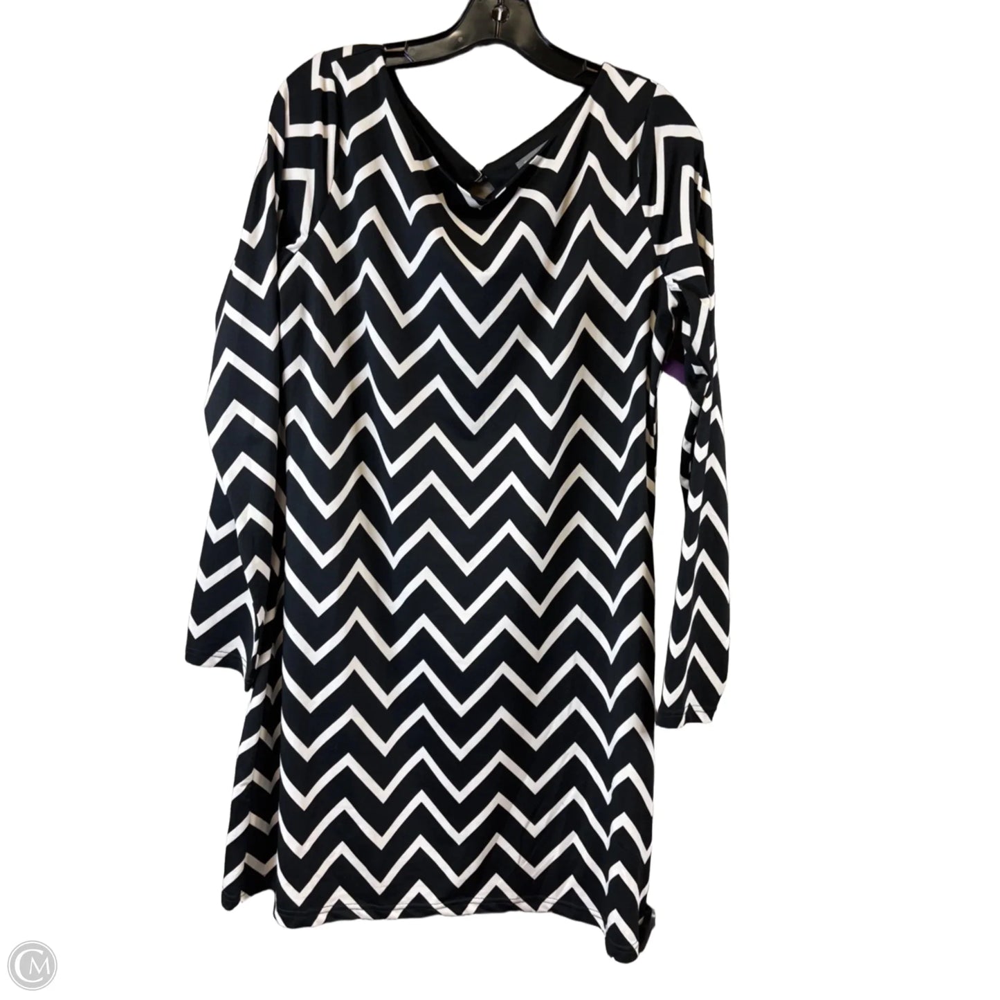 Dress Casual Midi By Tinley Road In Black & White, Size: L