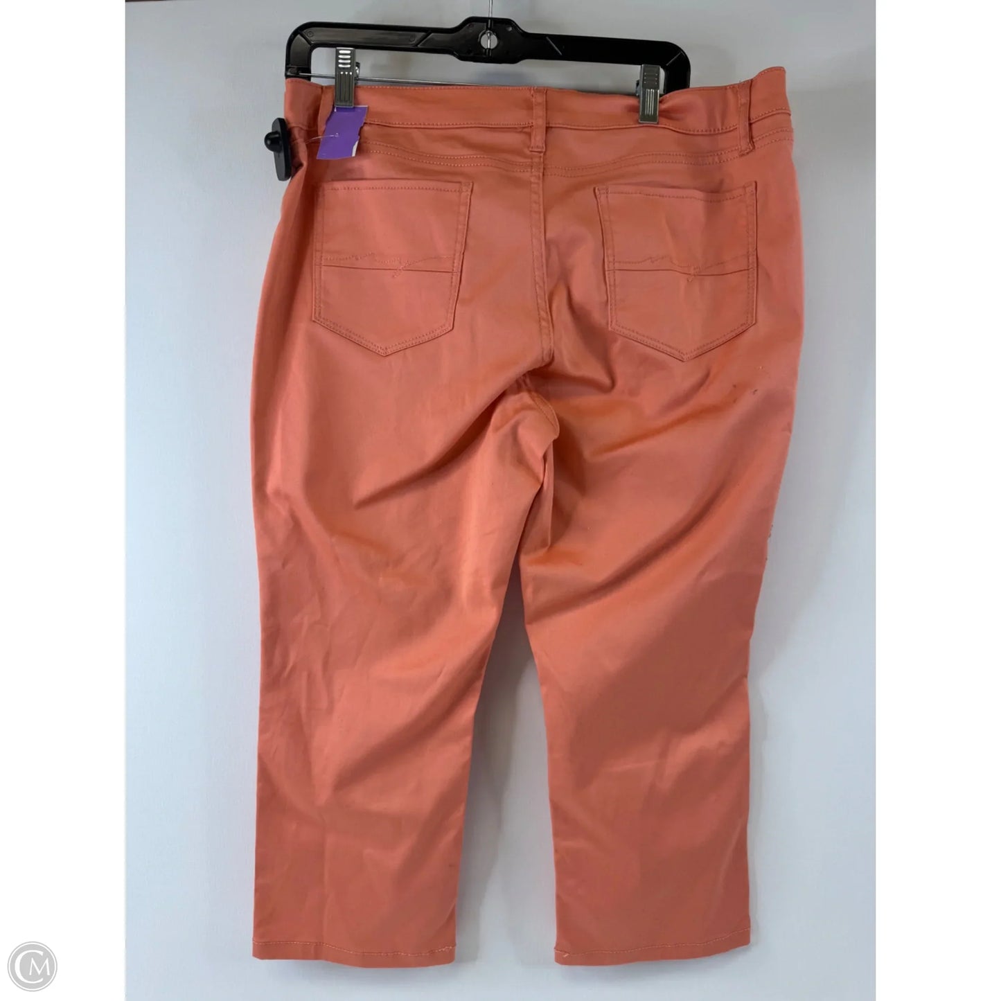 Jeans Cropped By New York And Co In Orange, Size: 14