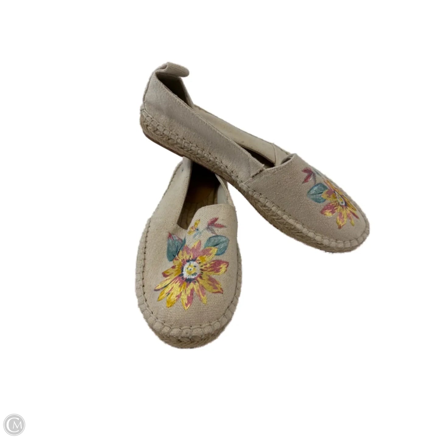 Shoes Flats By Loft In Black & Yellow, Size: 6.5