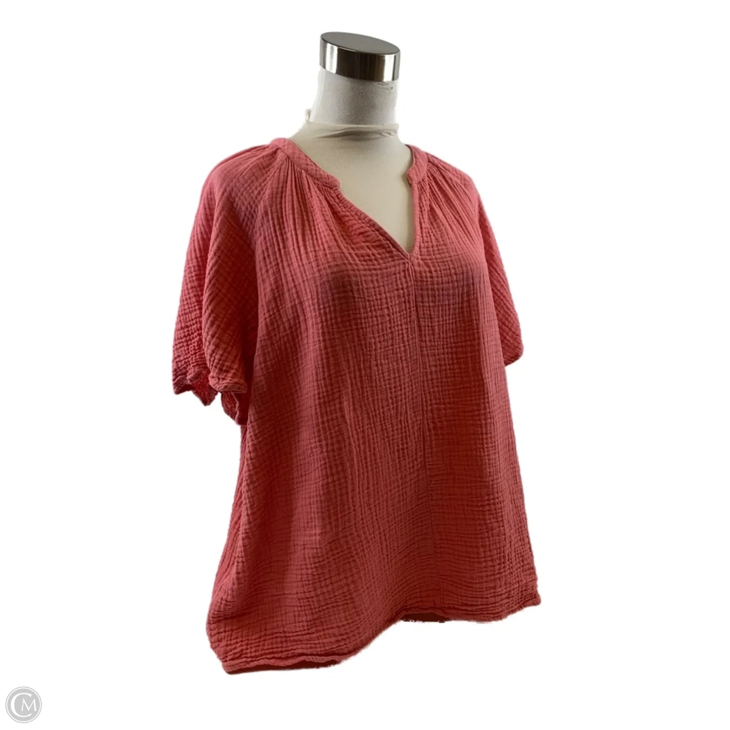 Top Short Sleeve By Clothes Mentor In Orange, Size: L