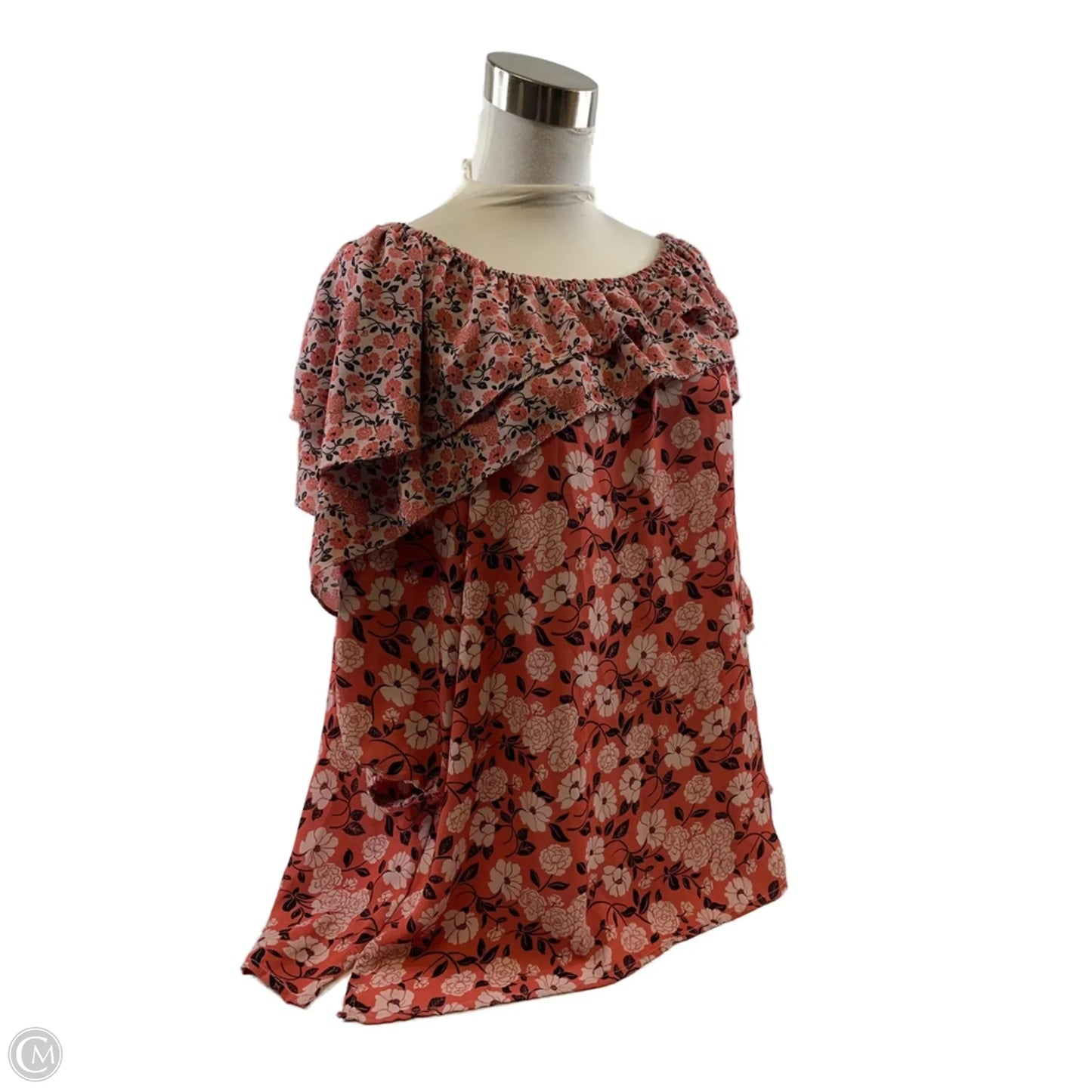 Top Short Sleeve By Clothes Mentor In Orange, Size: 2x