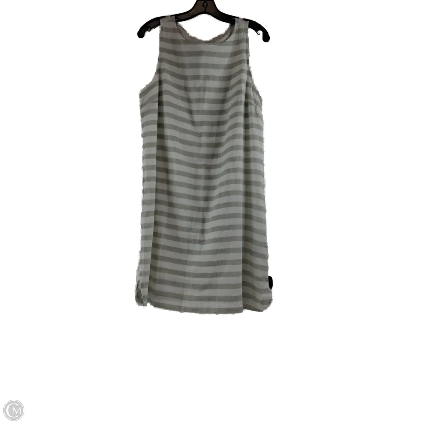 Dress Casual Midi By Beachlunchlounge In Green & White, Size: M