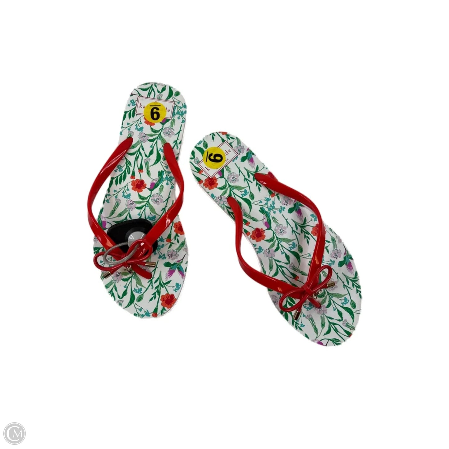 Sandals Designer By Kate Spade In Green & Orange, Size: 9