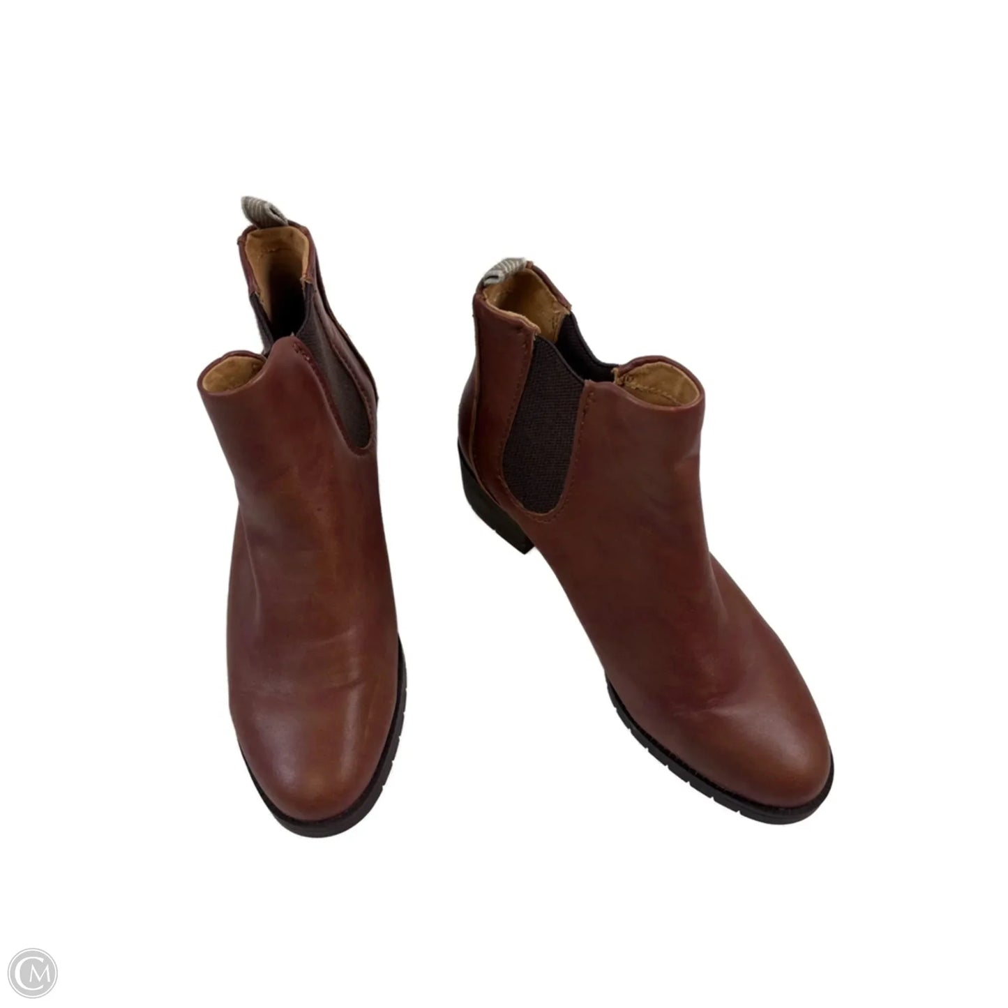 Boots Ankle Heels By Hush Puppies In Brown, Size: 11