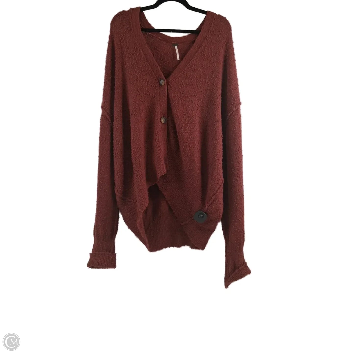 Sweater Cardigan By Free People In Red, Size: Xl