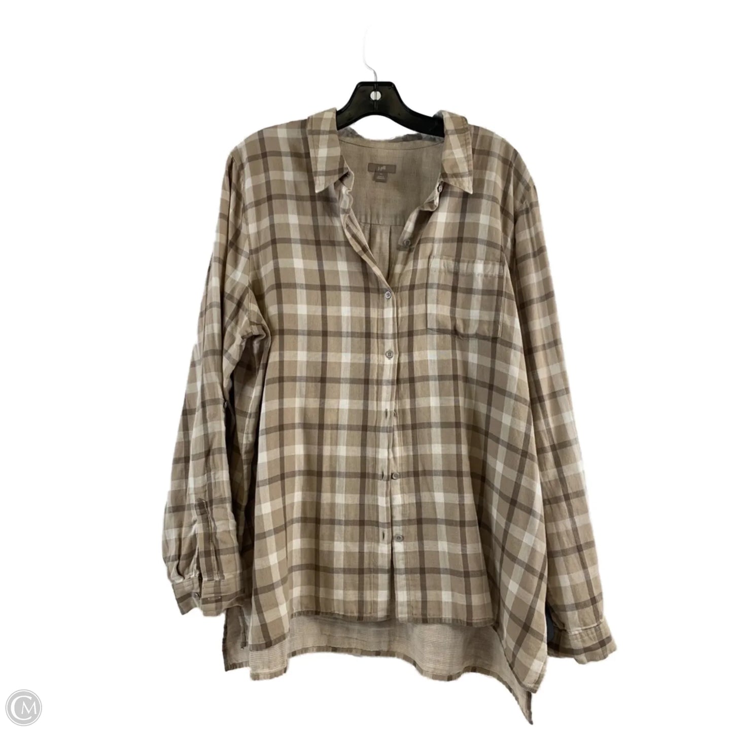 Top Long Sleeve By J. Jill In Brown, Size: Xl