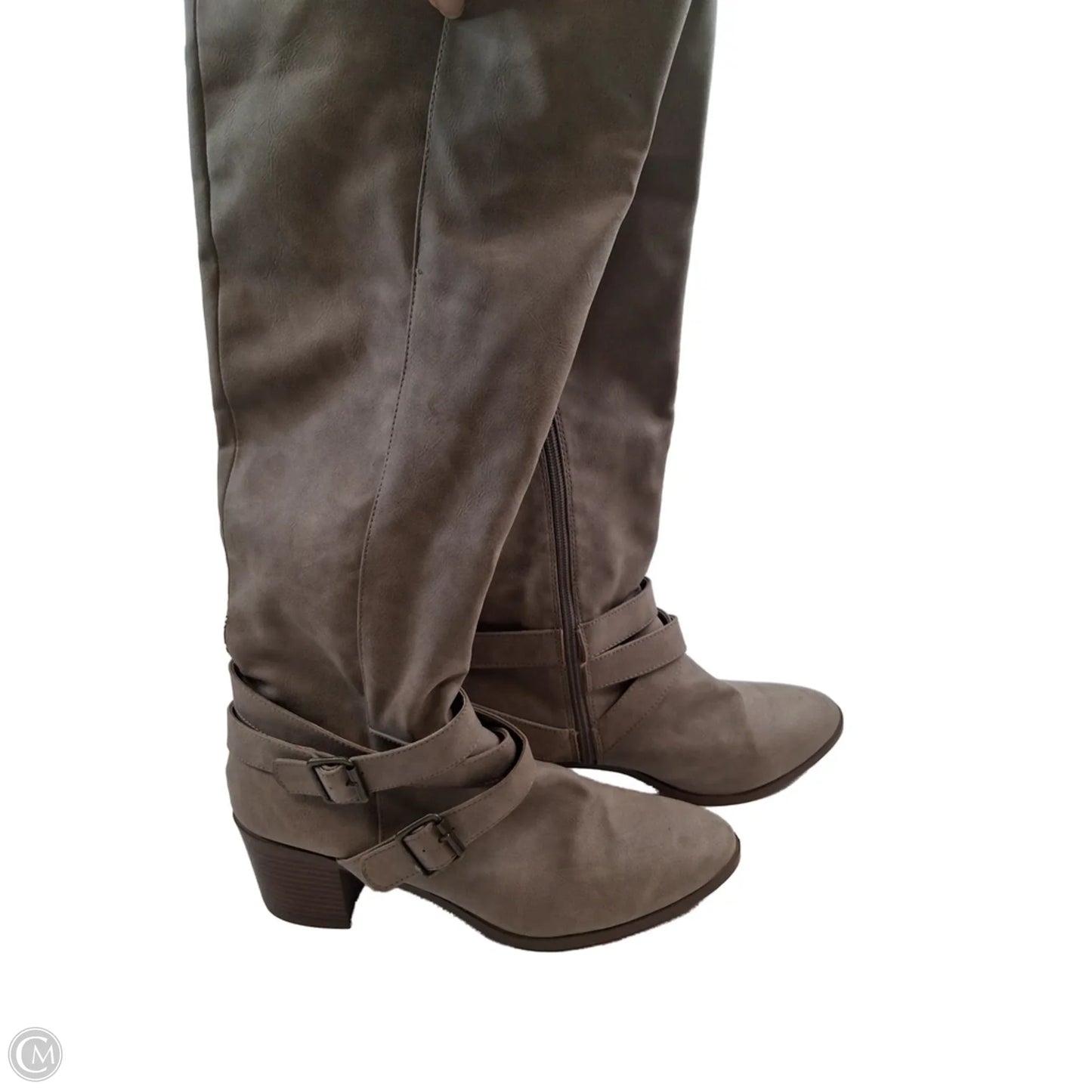 Boots Knee Heels By Charlotte Russe In Tan, Size: 10