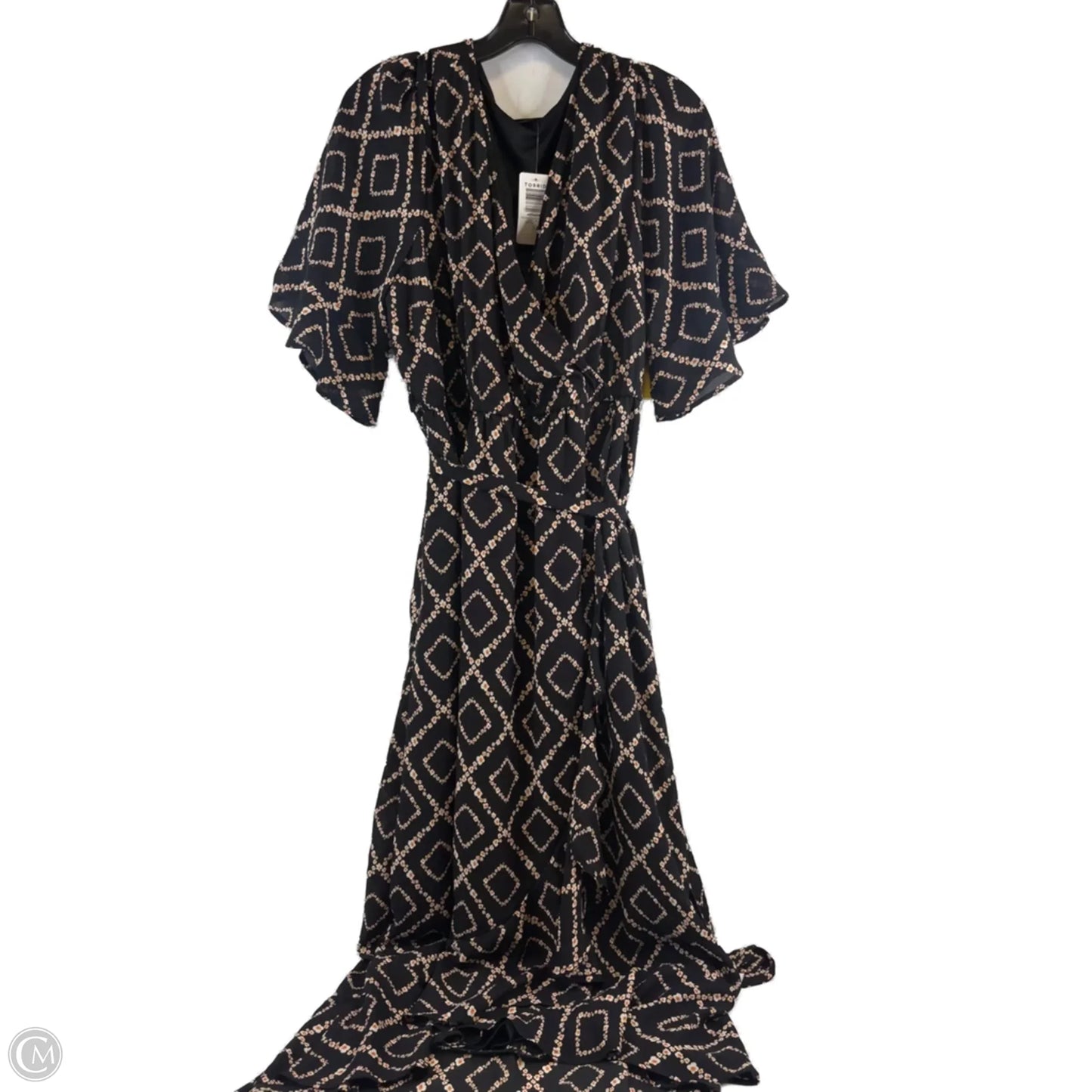Dress Casual Maxi By Torrid In Black & Yellow, Size: L