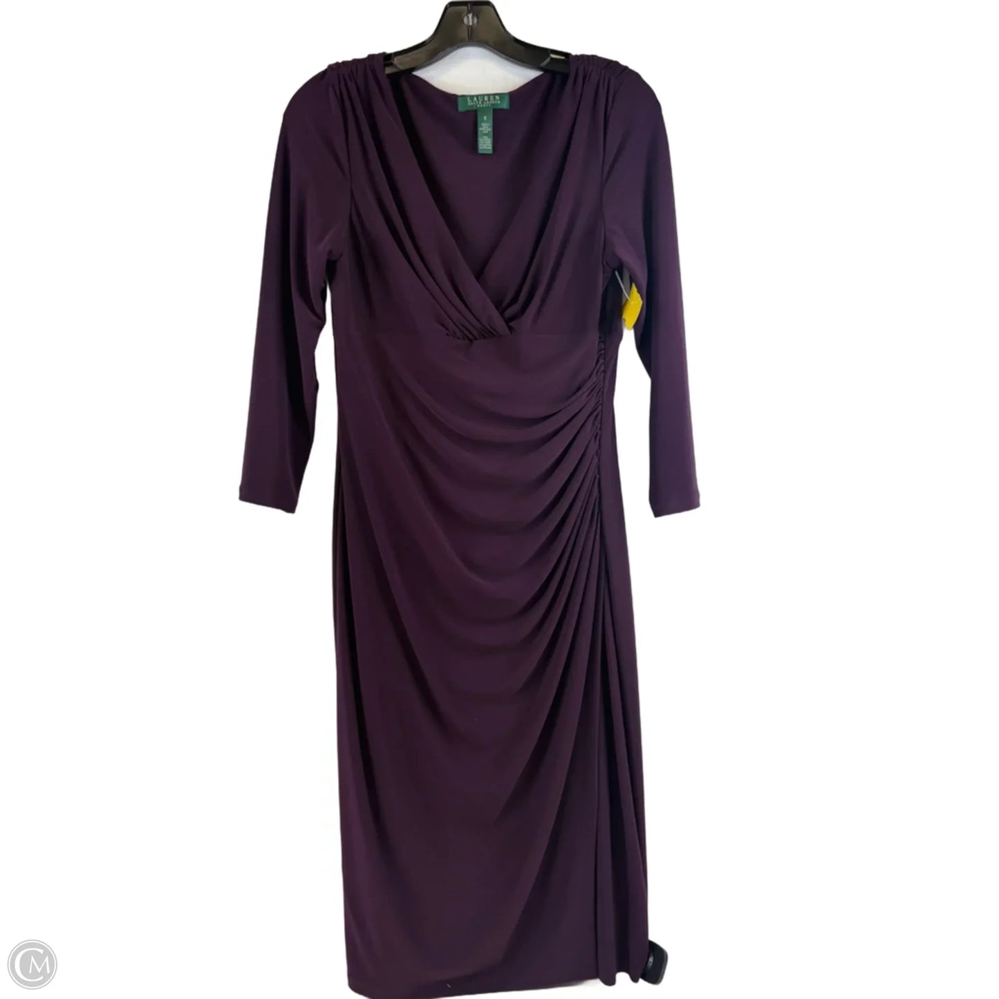 Dress Party Midi By Lauren By Ralph Lauren In Purple, Size: M