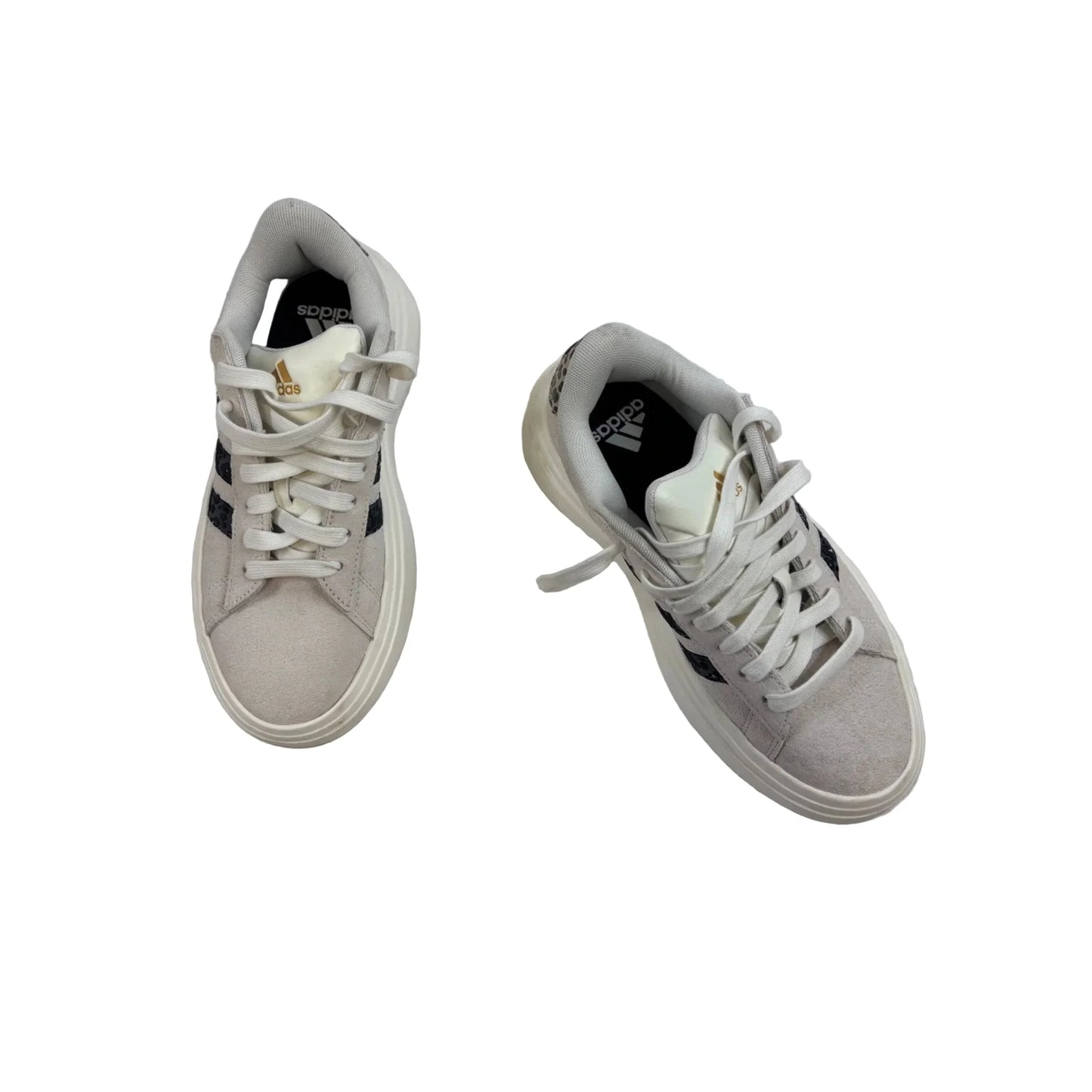 Shoes Sneakers By Adidas In Grey & White, Size: 7