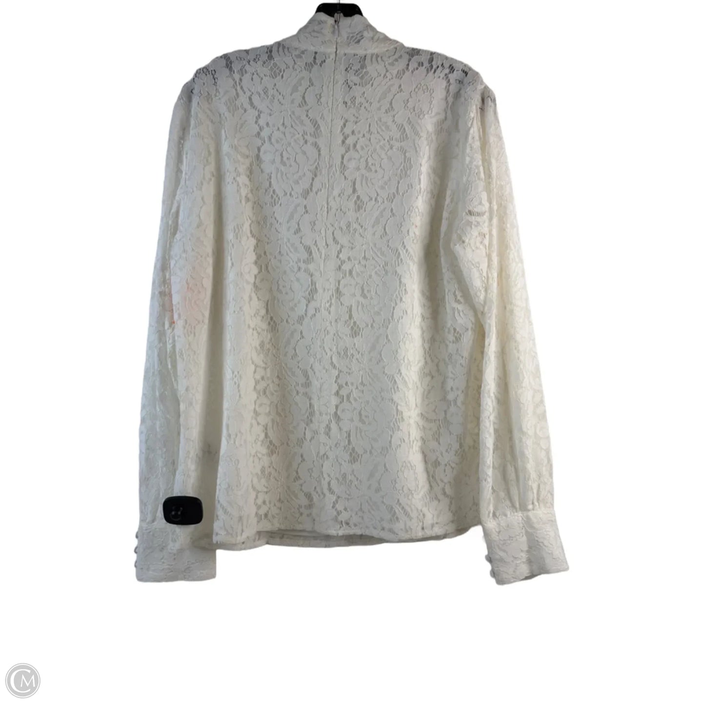Top Long Sleeve By Lauren By Ralph Lauren In White, Size: Xl