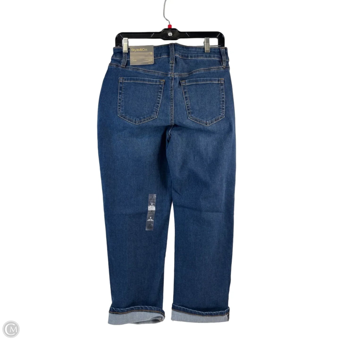 Jeans Cropped By Style And Company In Blue Denim, Size: 8