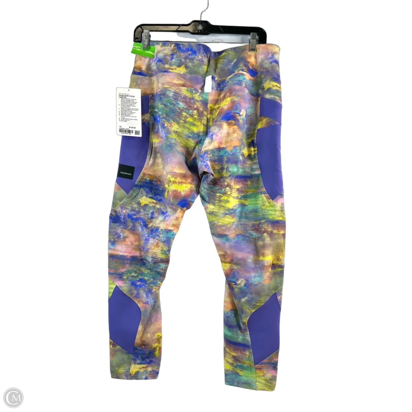 Athletic Leggings Capris By Lululemon In Tie Dye Print, Size: Xl