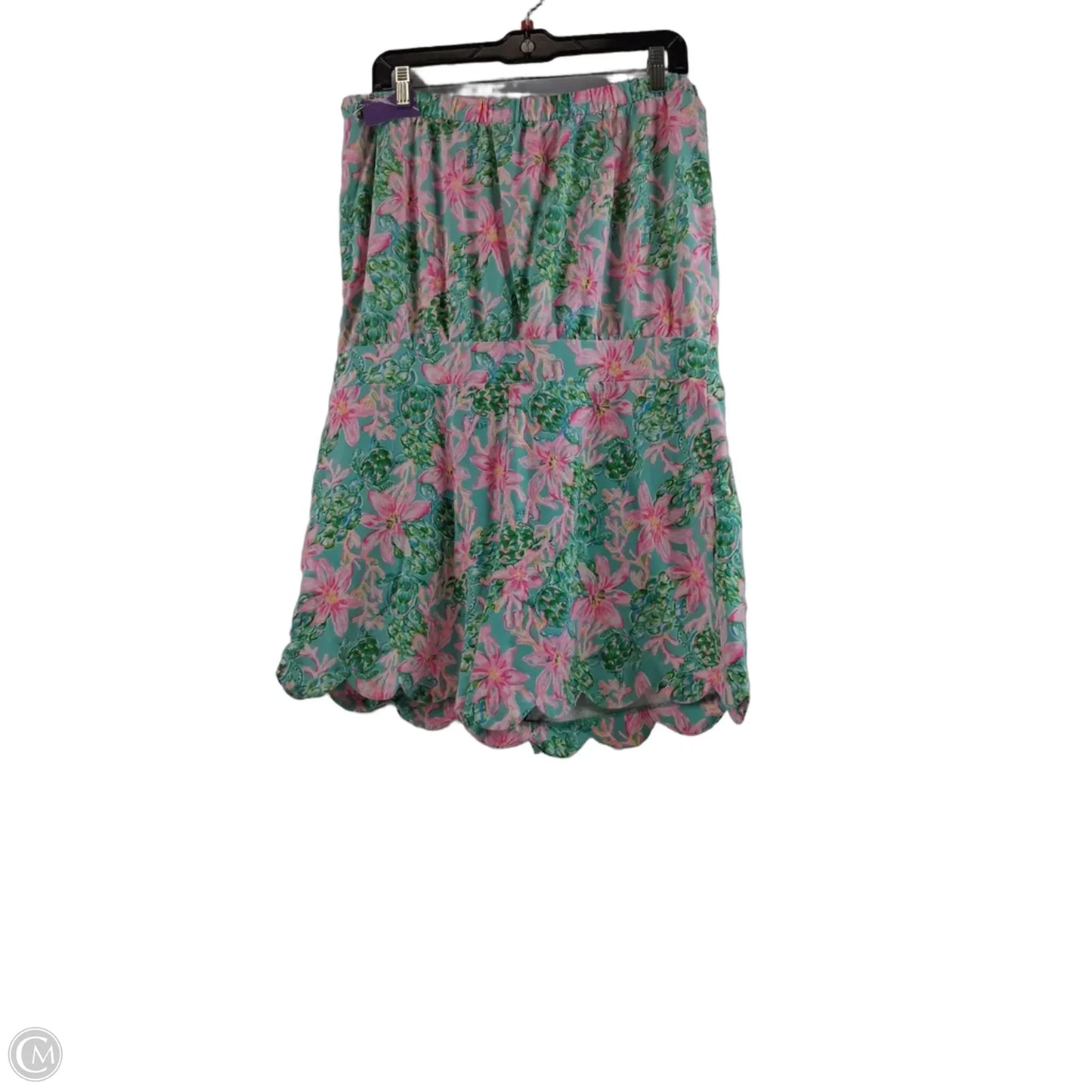 Romper Designer By Lilly Pulitzer In Green & Pink, Size: Xl