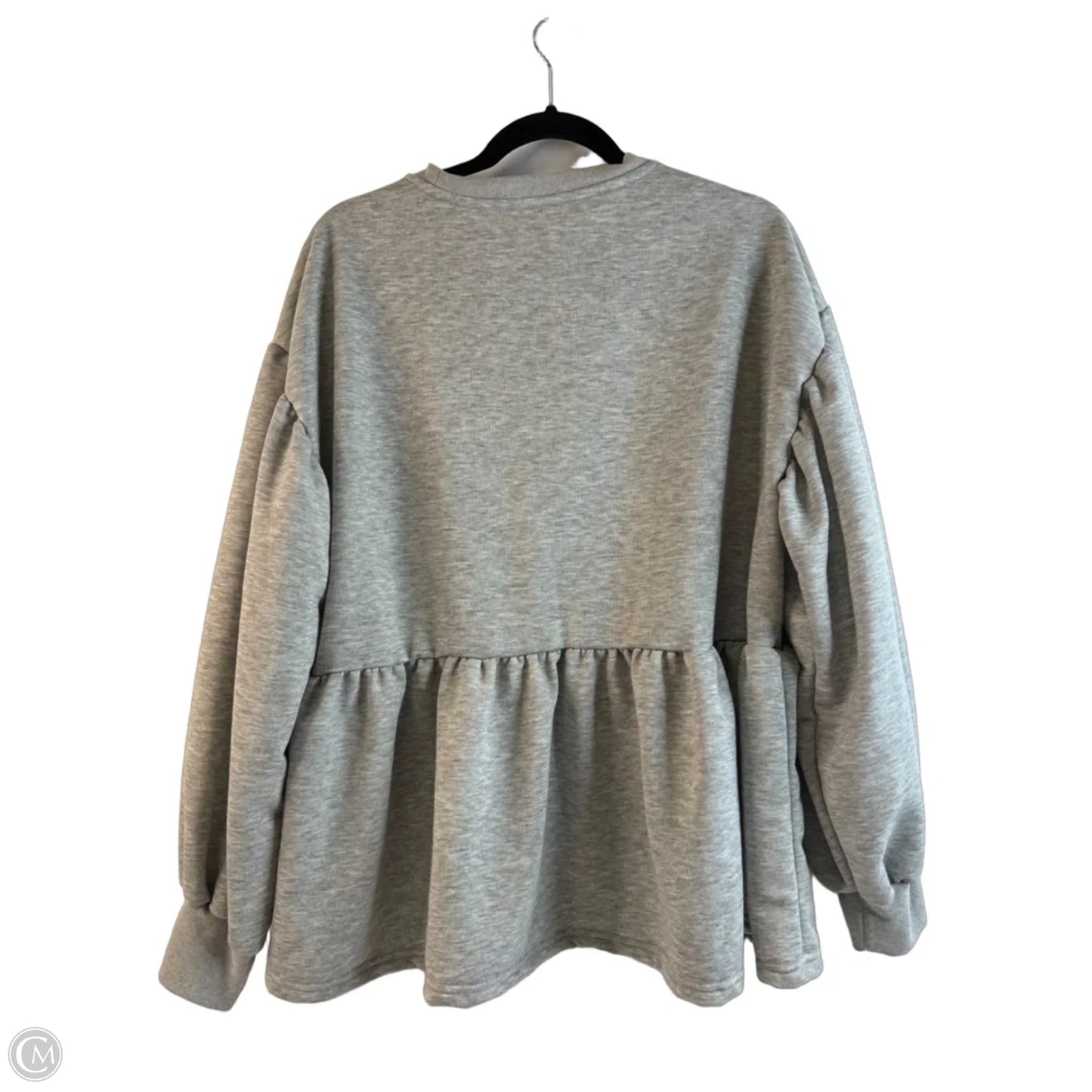 Top Long Sleeve By Clothes Mentor In Grey, Size: Xl