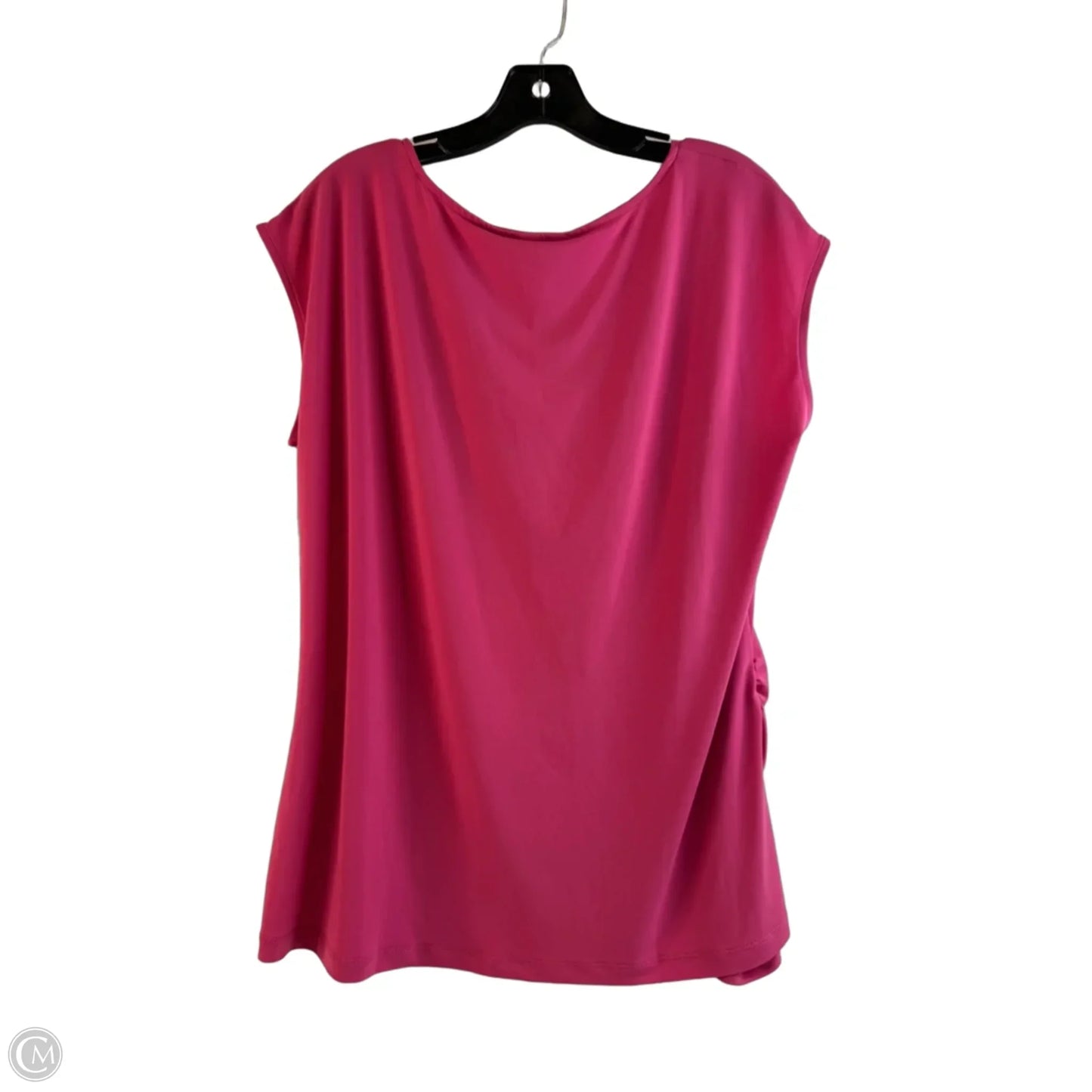 Top Short Sleeve Basic By Christopher And Banks In Pink, Size: Xl