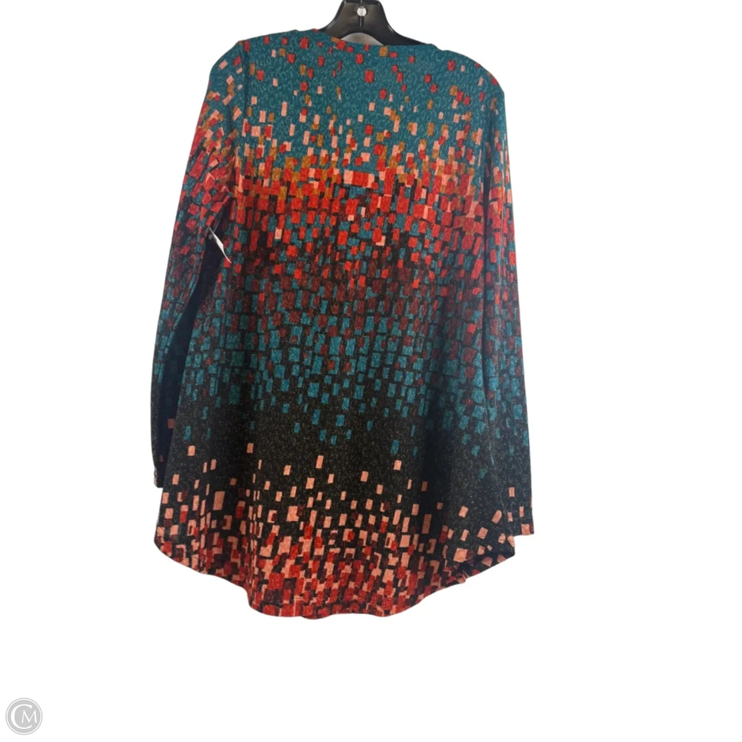 Tunic Long Sleeve By Clothes Mentor In Orange & Yellow, Size: L