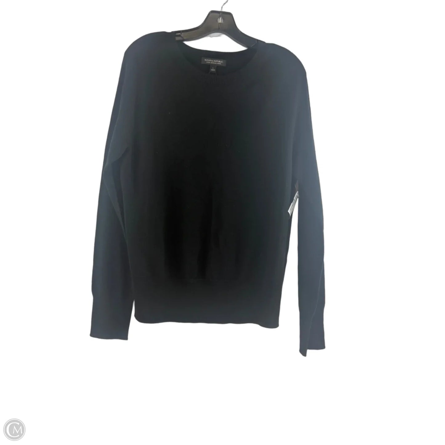 Top Long Sleeve By Banana Republic In Black, Size: L