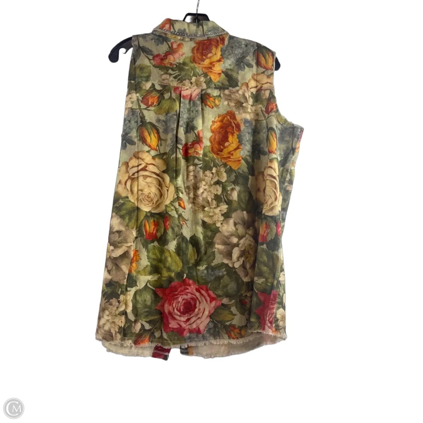 Top Sleeveless By Clothes Mentor In Floral Print, Size: Osfm