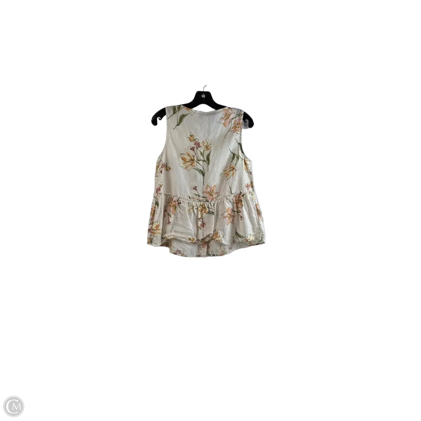 Top Sleeveless By Rachel Roy In Orange & White, Size: S