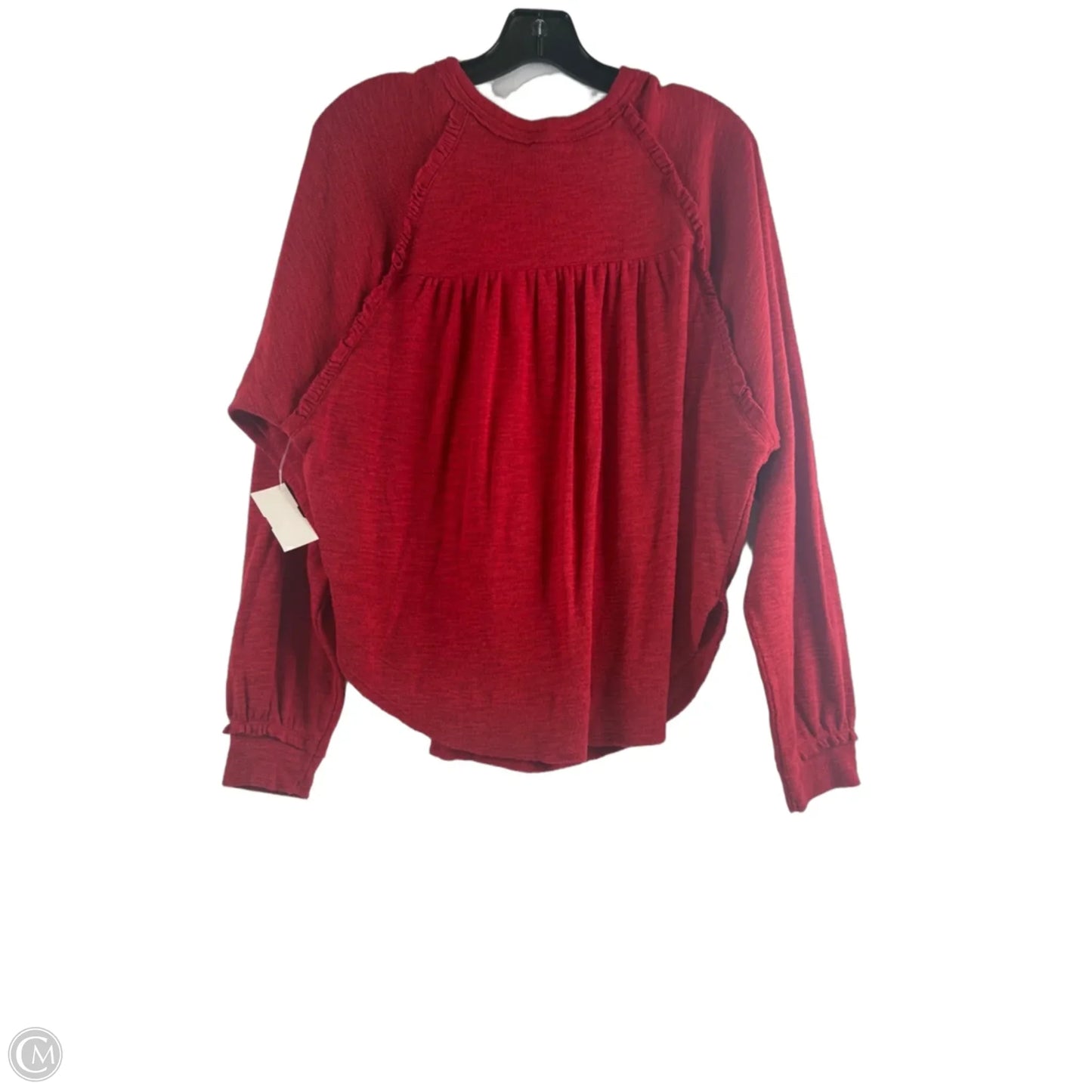 Top Long Sleeve By Pilcro In Red, Size: S
