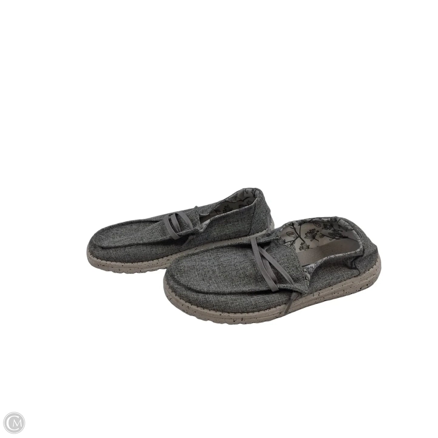 Shoes Flats By Hey Dude In Grey, Size: 9
