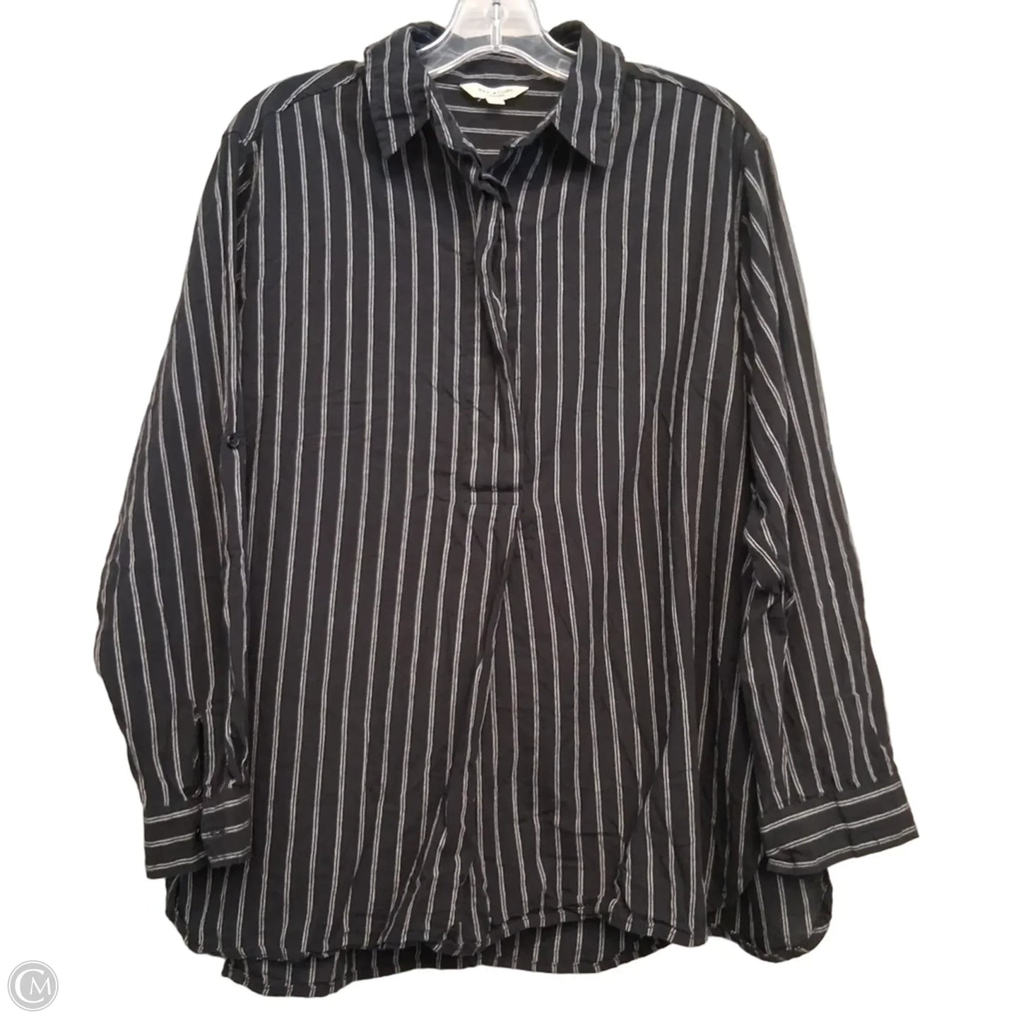 Top Long Sleeve By Max Studio In Black, Size: L