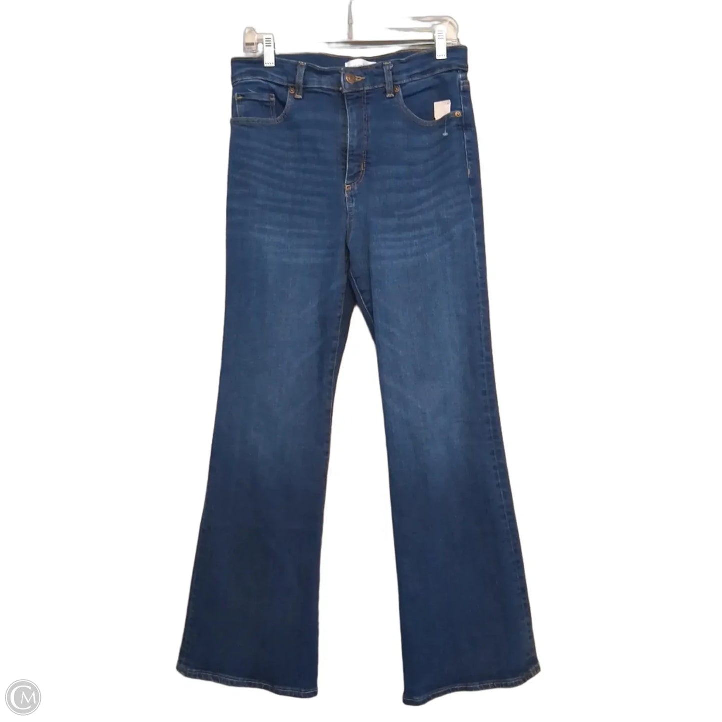 Jeans Flared By Loft In Blue Denim, Size: 8