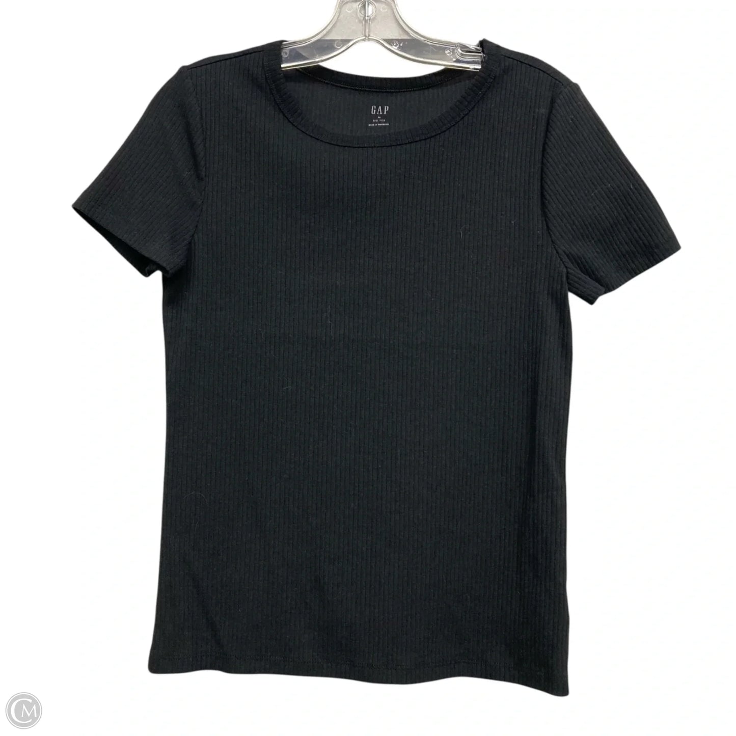 Top Short Sleeve By Gap In Black, Size: M