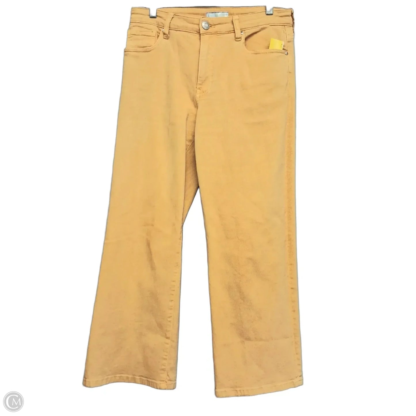 Jeans Cropped By Kut In Yellow, Size: 6