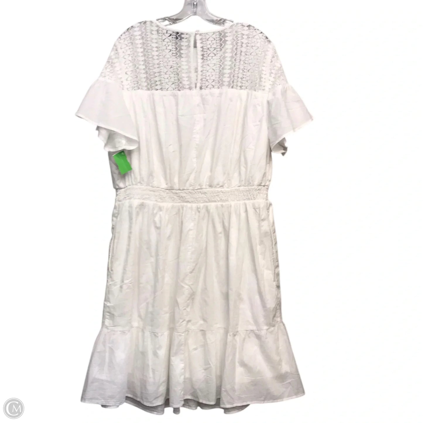 Dress Casual Short By Lane Bryant In White, Size: 1x