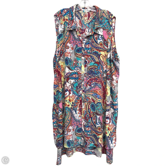 Top Sleeveless By Spense In Multi-colored, Size: 3x