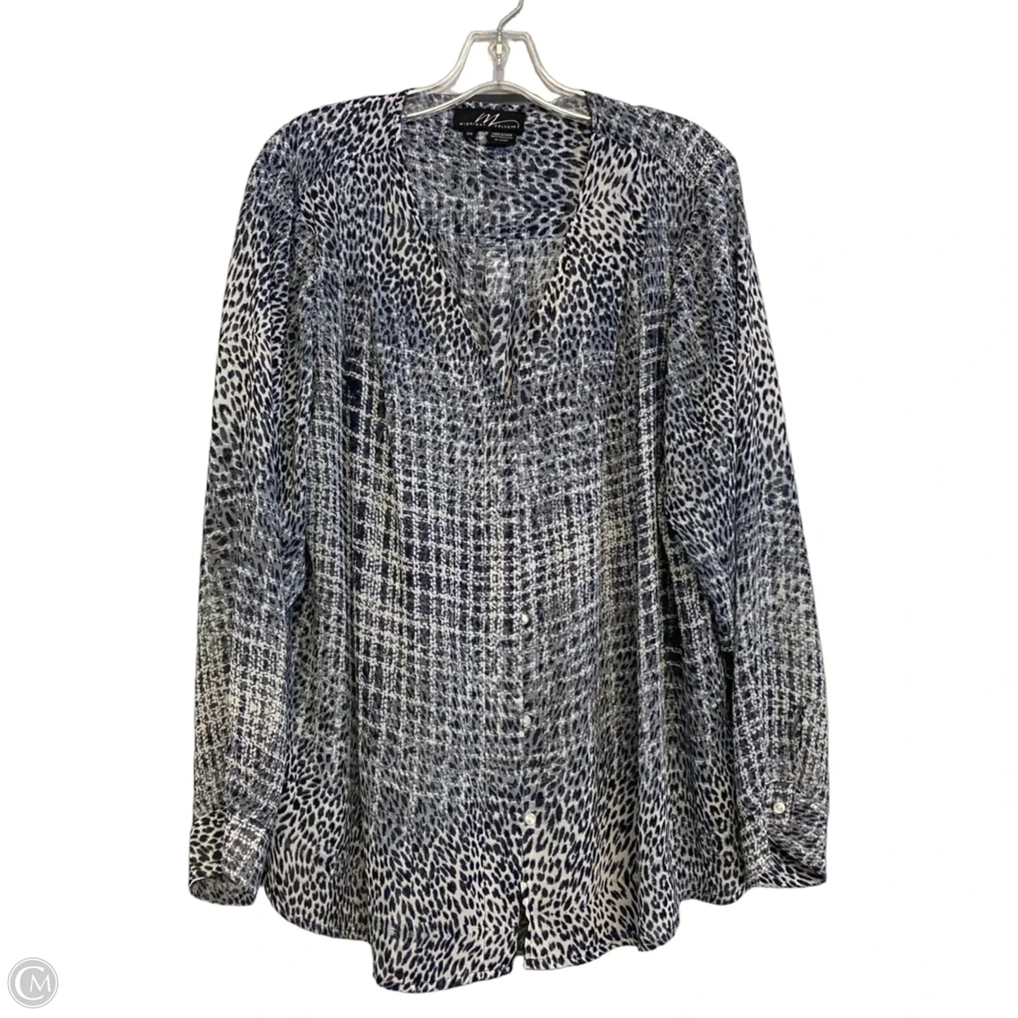 Top Long Sleeve By Midnight Velvet In Animal Print, Size: 2x