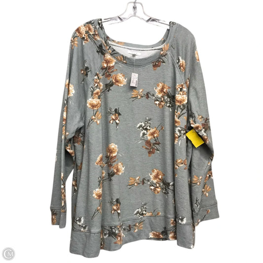 Top Long Sleeve By Maurices In Floral Print, Size: 3x