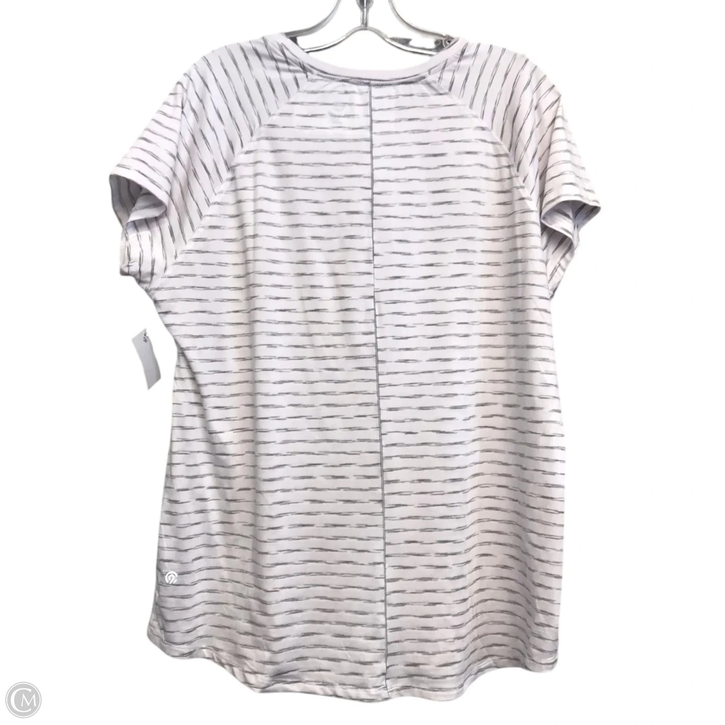 Athletic Top Short Sleeve By Champion In Striped Pattern, Size: 1x