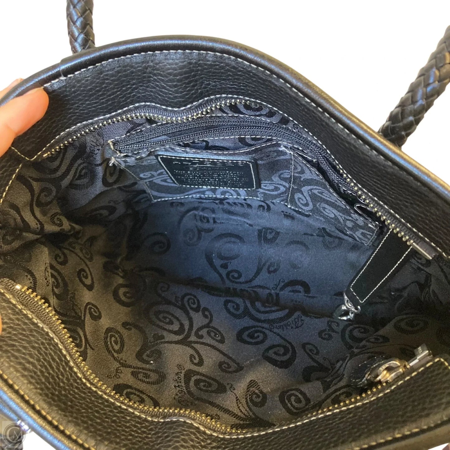 Handbag Leather By Brighton, Size: Medium