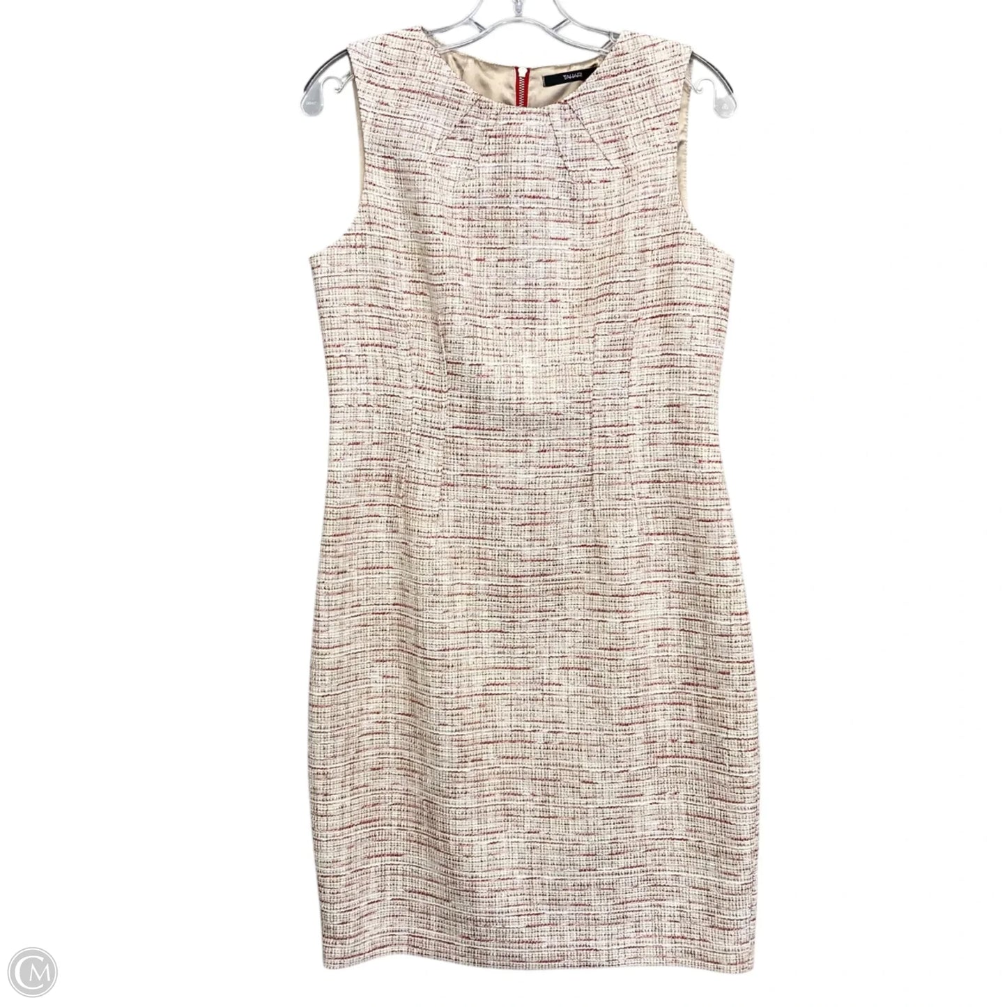 Dress Work By Tahari In Red & White, Size: M