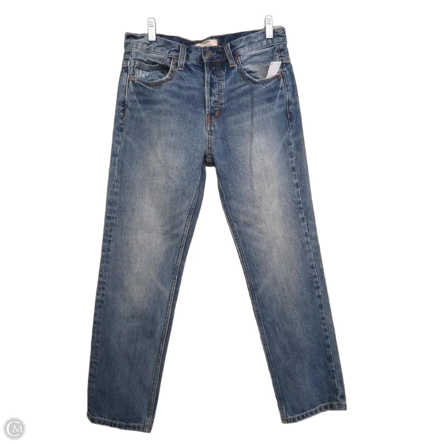 Jeans Straight By Free People In Blue Denim, Size: 2